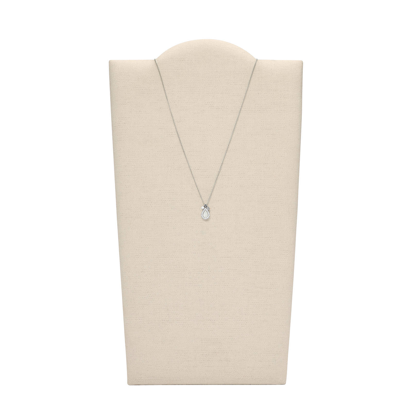 Fossil collier + oorbellen JF03765040 Classics zilverkleurig