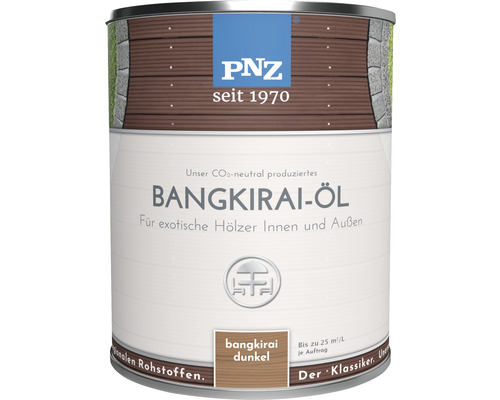 PNZ Bangkirai-olie voor binnen en buiten, donker Bangkirai, 5 l