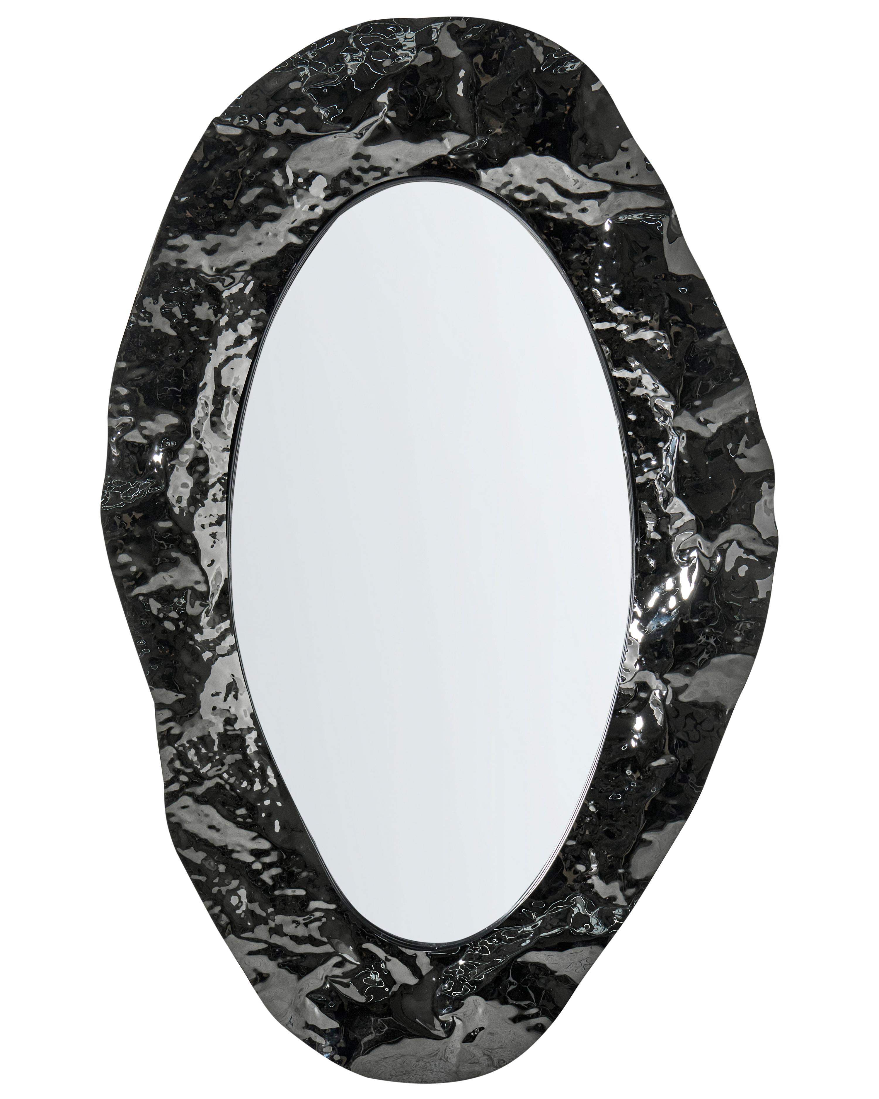 Wandspiegel LOGNES 56 cm 95 cm Zwart