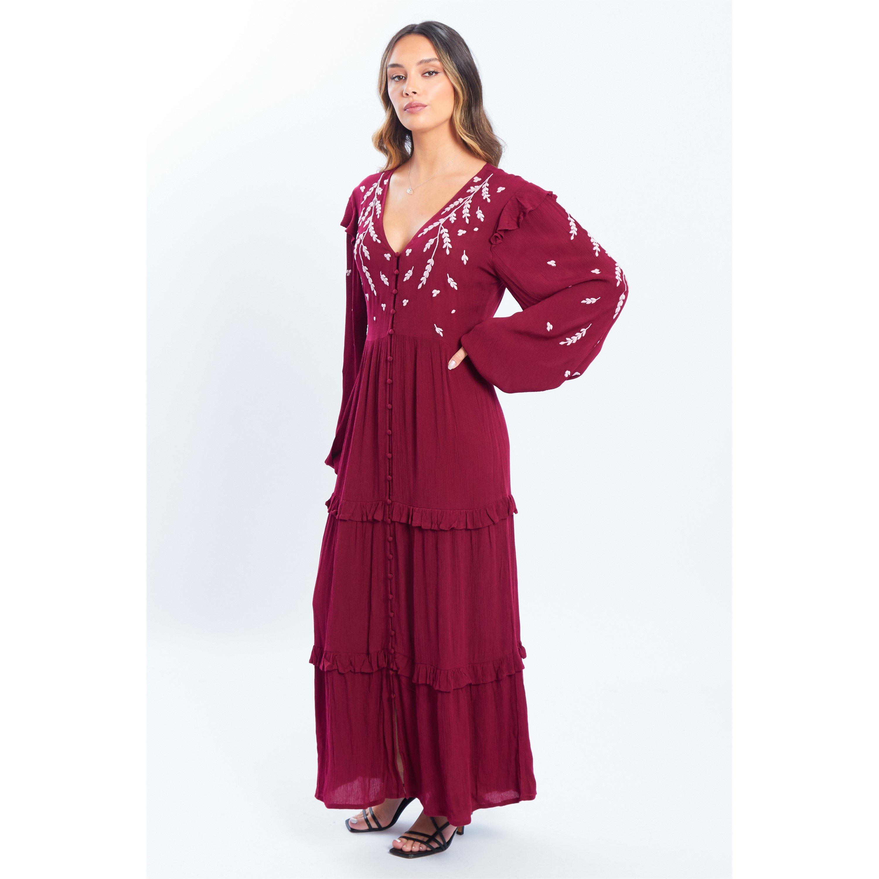 Be You BY Embroidered Maxi Dress