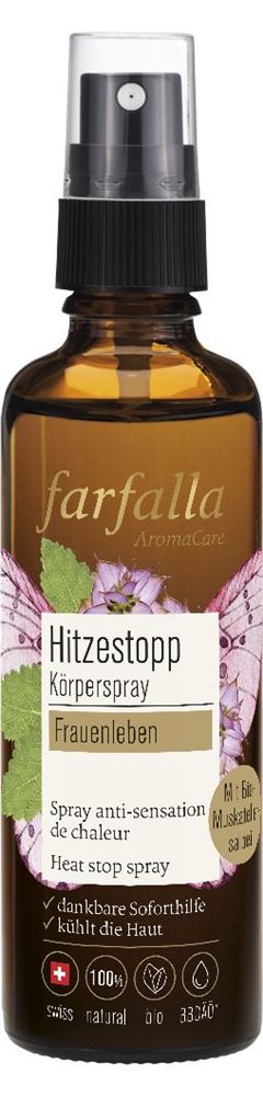 Farfalla Hitzestopp Spray Frauenleben<br>75 ml, Spray, Spray, Muskatellersalbei