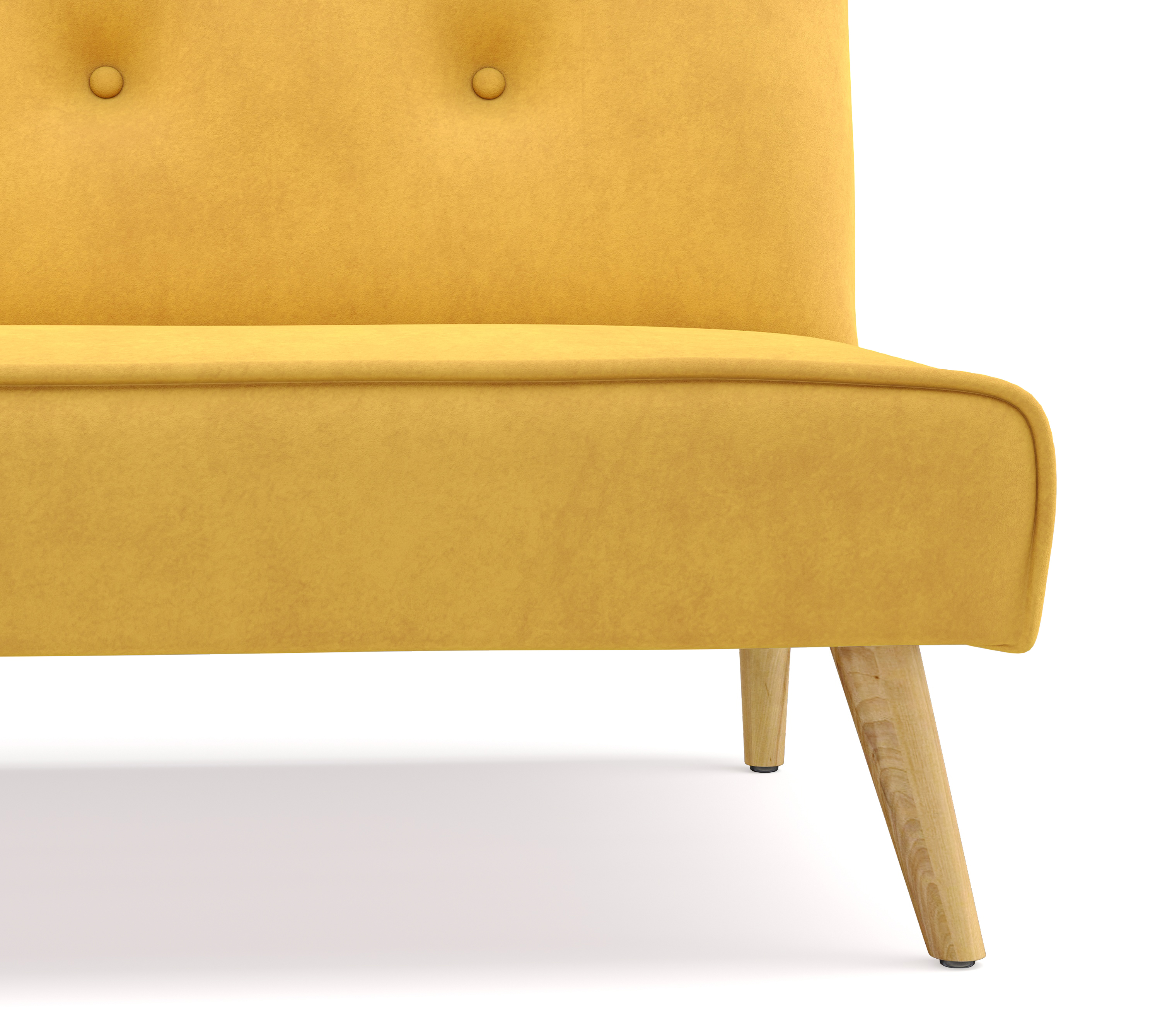Schlafsofa Samt LEA gelb