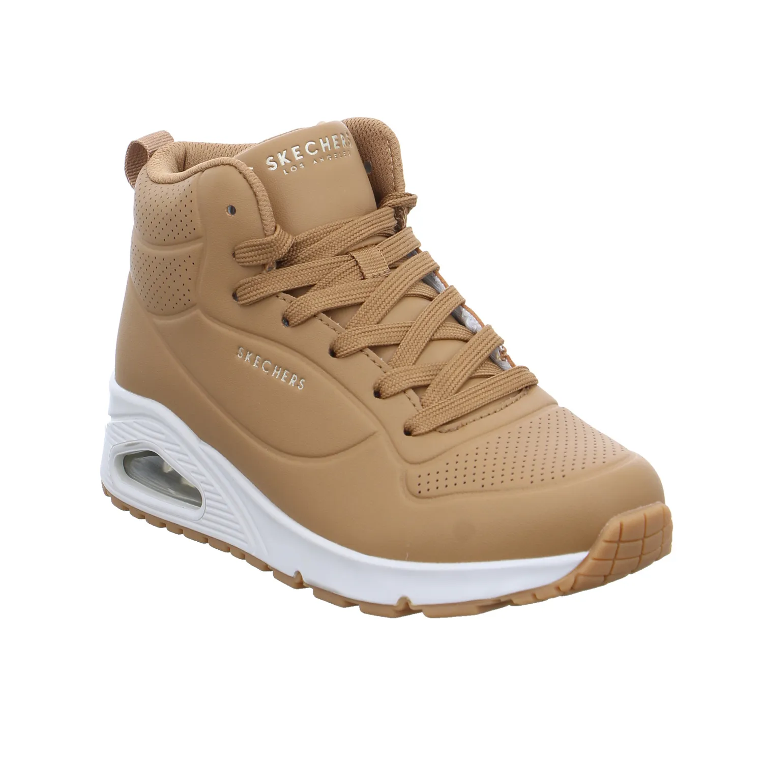 SKECHERS Mid Cut Sneaker Cognac Lederimitat
