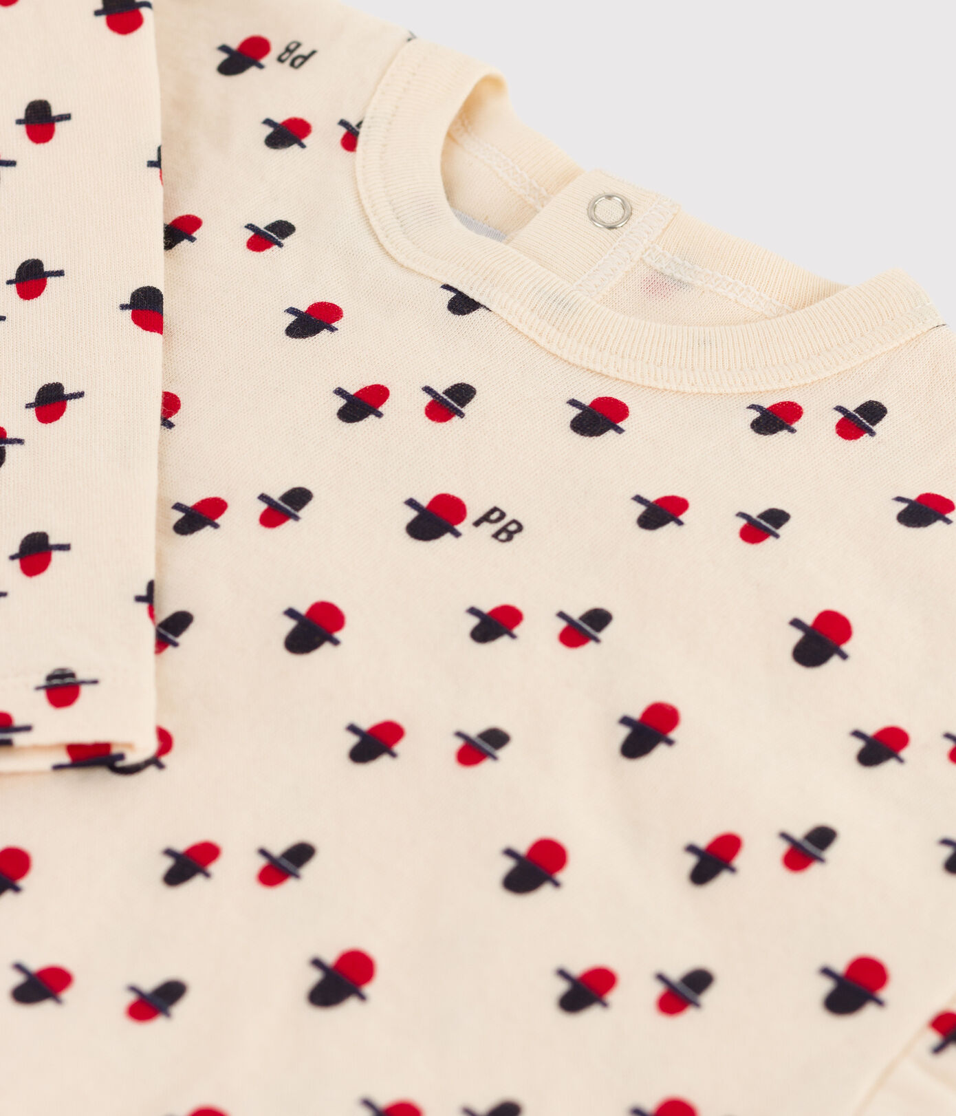Tee-shirt manches longues bébé imprimé en tubique