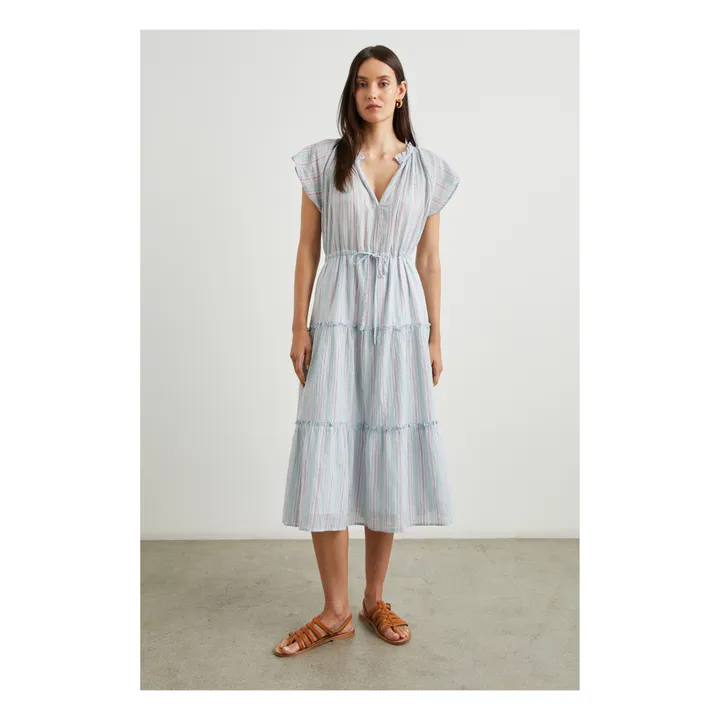Rails Robe Juni Rayures | Bleu ciel