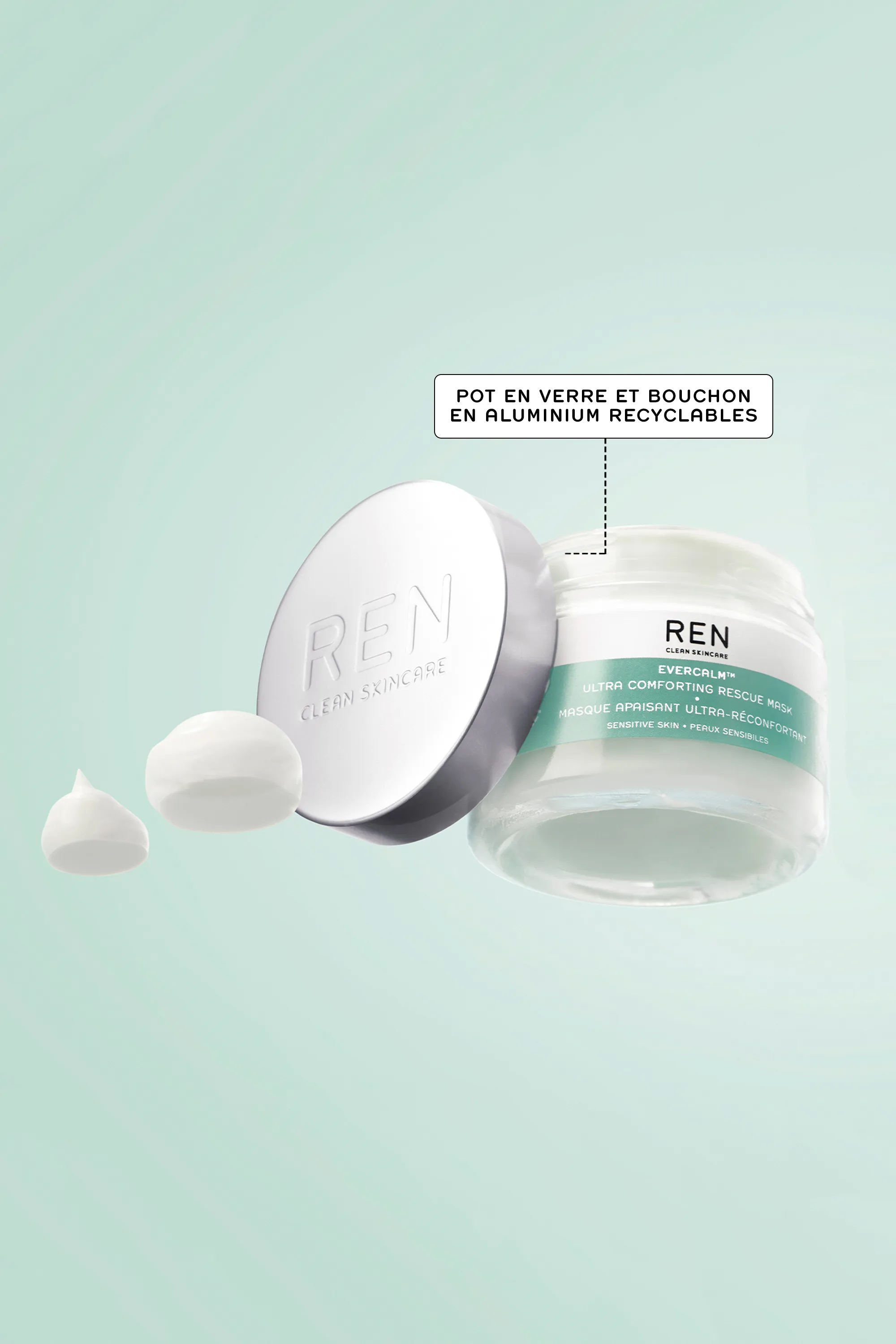 REN Masque apaisant ultra-réconfortant EverCalm-50 ml