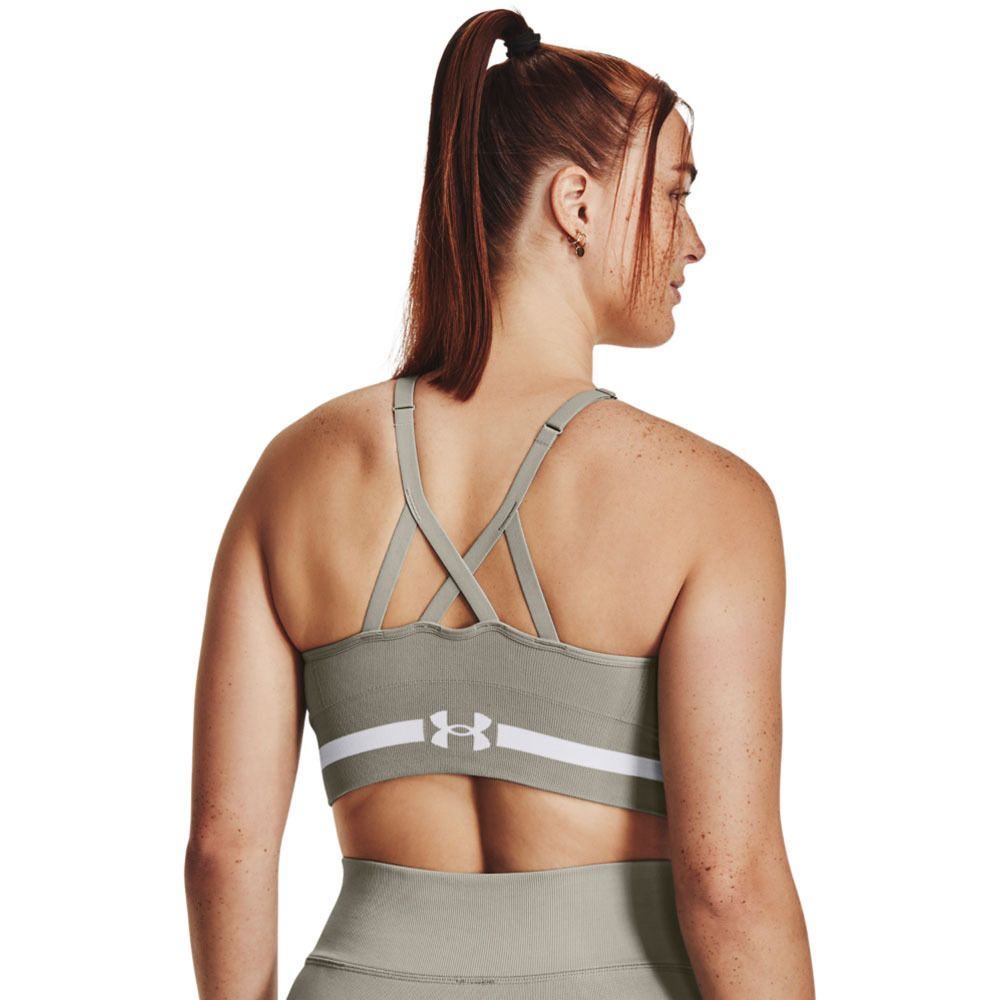 Under Armour SEAMLESS LOW LONG - Brassière Femme vert