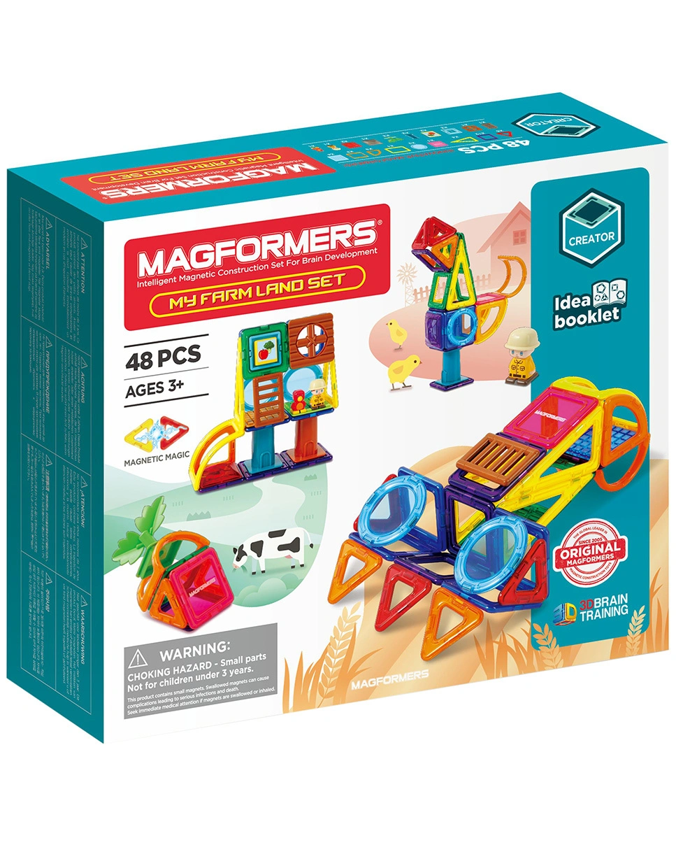 Magnet-Bausatz MAGFORMERS 279-14 MY FARM LAND SET 48-teilig