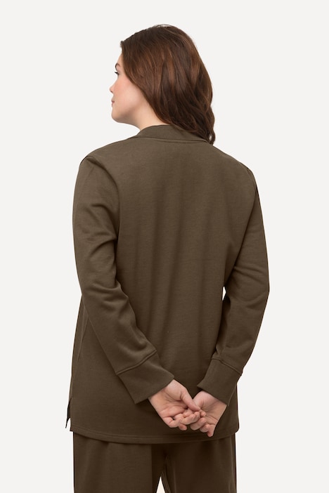 Sweatshirt, Polokragen, Langarm, Biobaumwolle