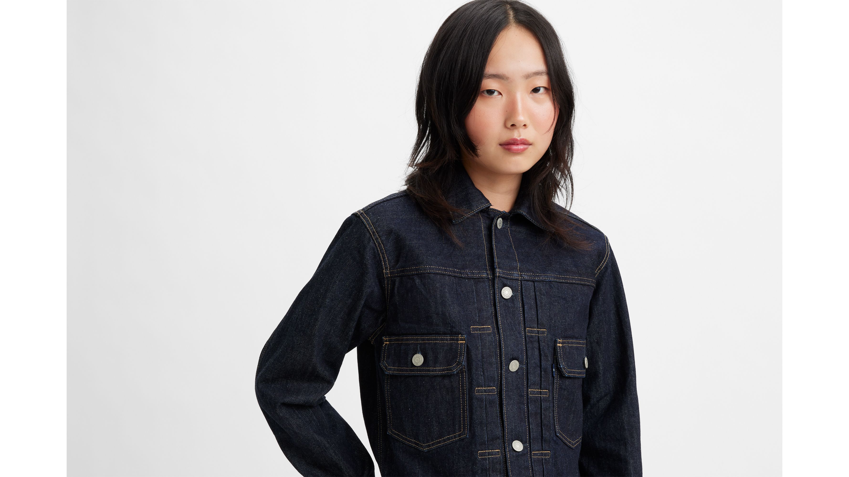 Veste Trucker classique Type II - Moj Type 2 Dark Rinse - Bleu