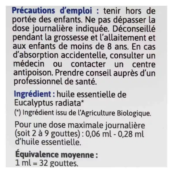Óleo Essencial de Eucalipto Radiata Orgânico Ladrome 30ml