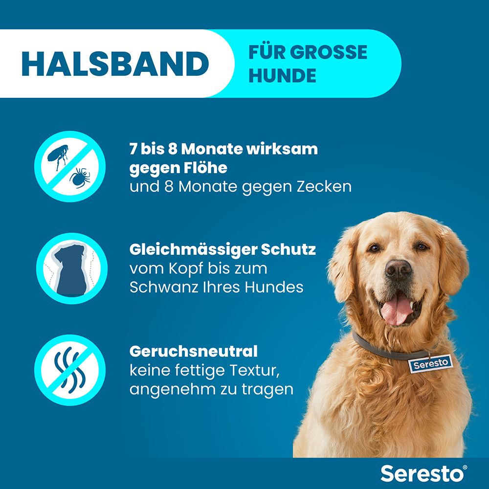 Seresto® Halsband für große Hunde ab 8 kg