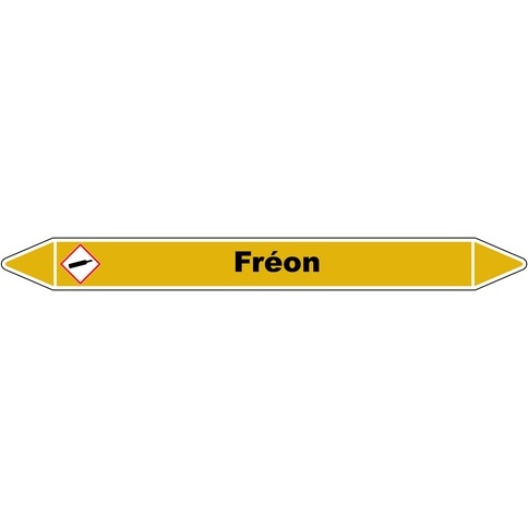 Marqueur de Tuyauterie - Fréon - NFX 08-105 - Vinyle Laminé
