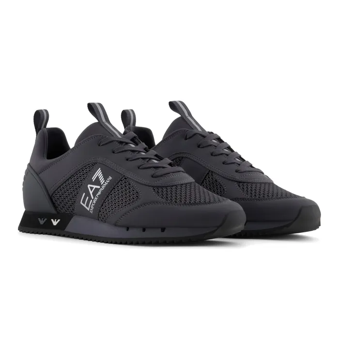 EA7 Black & White Lace Up Sneakers Heren