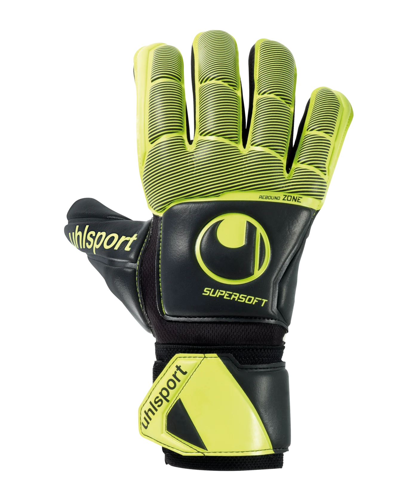 uhlsport Supersoft HN Flex Frame Torwarthandschuhe Schwarz Gelb F01