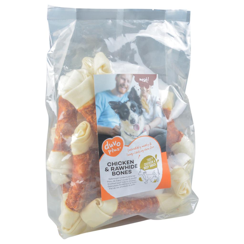 DUVO CARNE DE FRANGO COM OSSO E PELE NATURAL 1 KG (GRANDE 18 x 6 x 5 CM - ±13 UNIDADES)