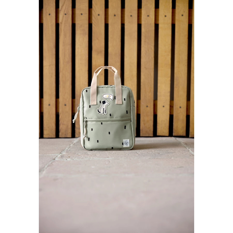 LÄSSIG Mini Square Backpack Happy Prints light olive