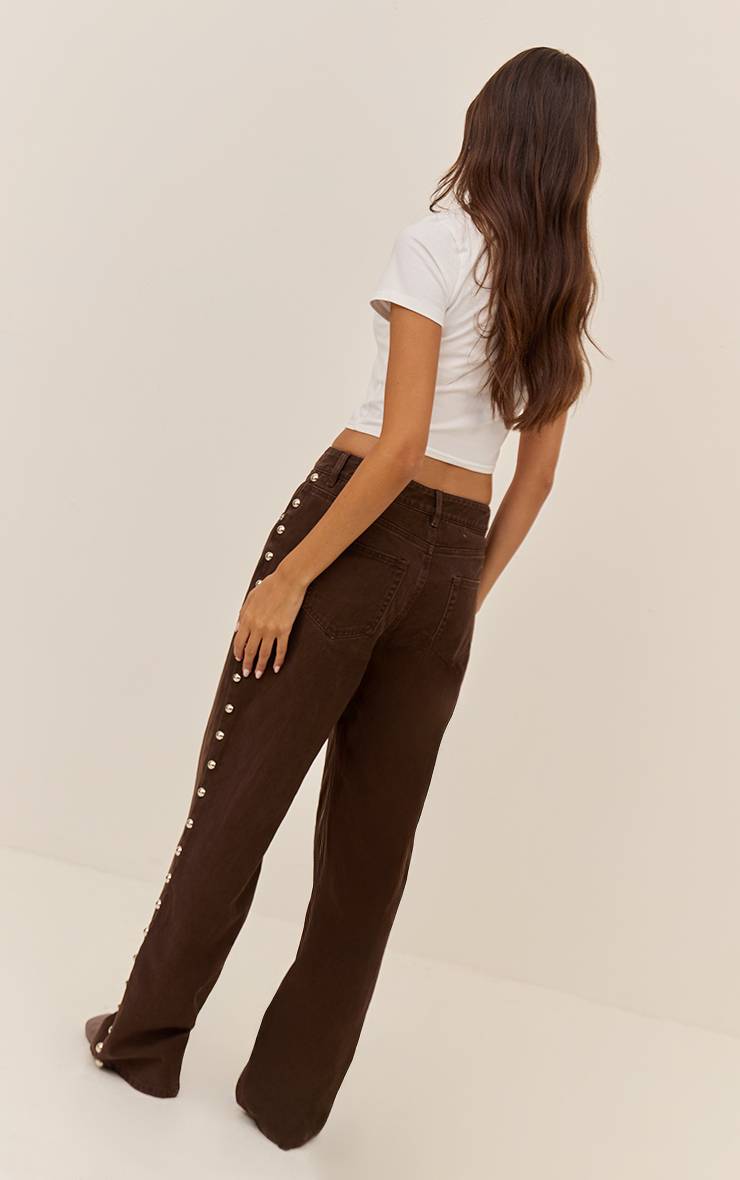 Chocolat Jean Taille Haute À Clous