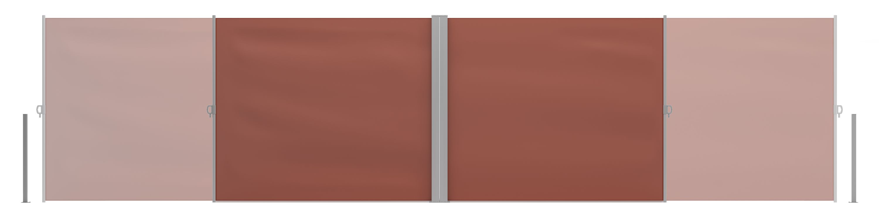 Doppelseitenmarkise 180 x 800 cm braun