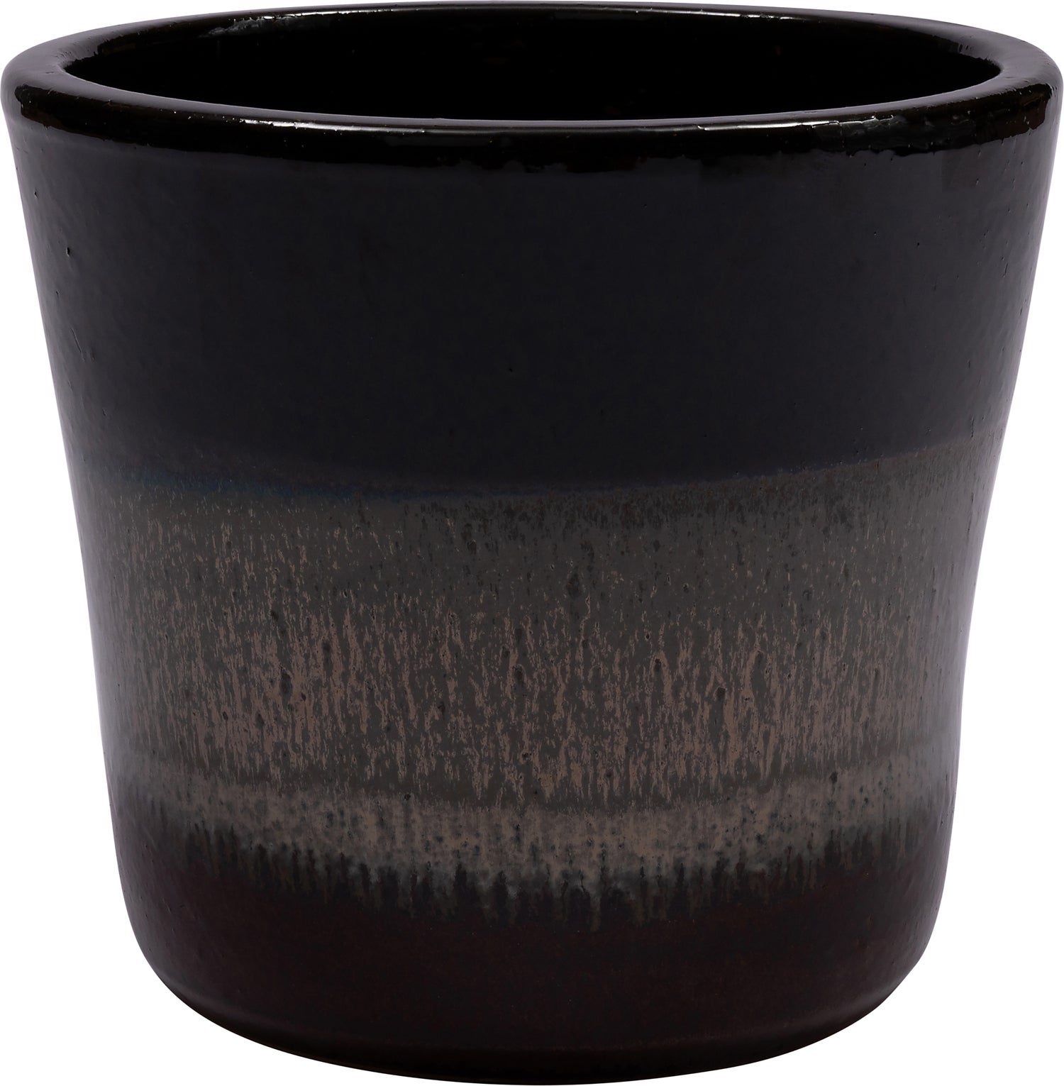 Intratuin bloempot Coffee zwart / bruin D 46 H 37 cm