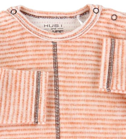 Hust and Claire Pullover - August - Orange/Weiß gestreift