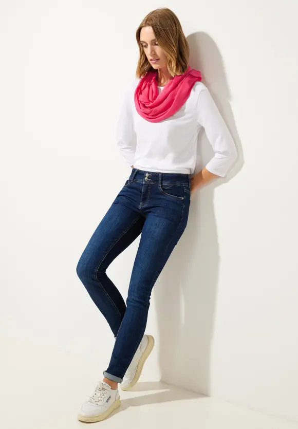 Basic Loopschal in Unifarbe - coral blossom