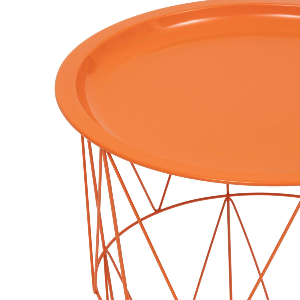 TABLE D APPOINT KUMI ORANGE D.40X37X37CM