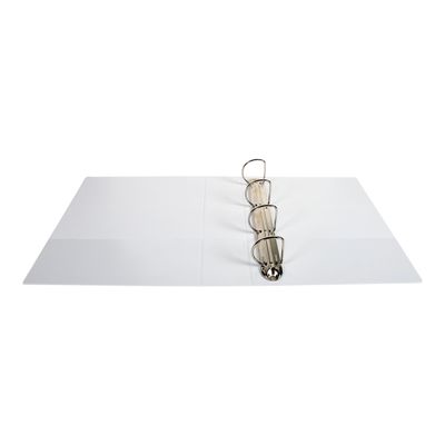 Exacompta Kreacover - Classeur à anneaux personnalisable - Dos 60 mm - A4 Maxi - blanc - 3 pochettes extérieures