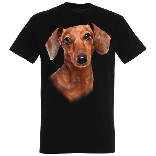 Camiseta Dachshund, Preta