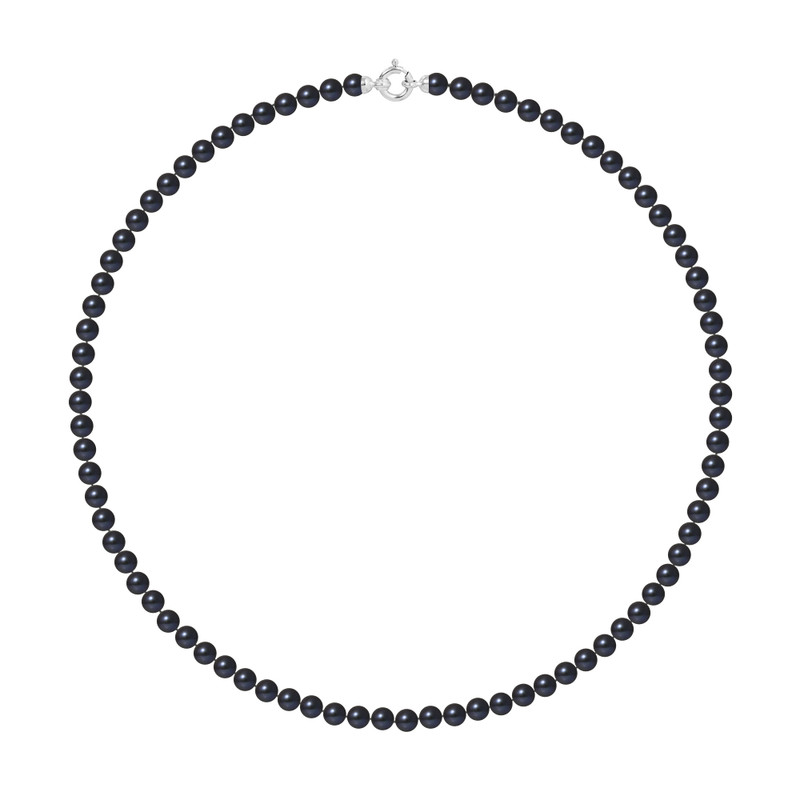 Collier Rang de Perles de Culture d'Eau Douce - Black Tahiti  - Or Jaune