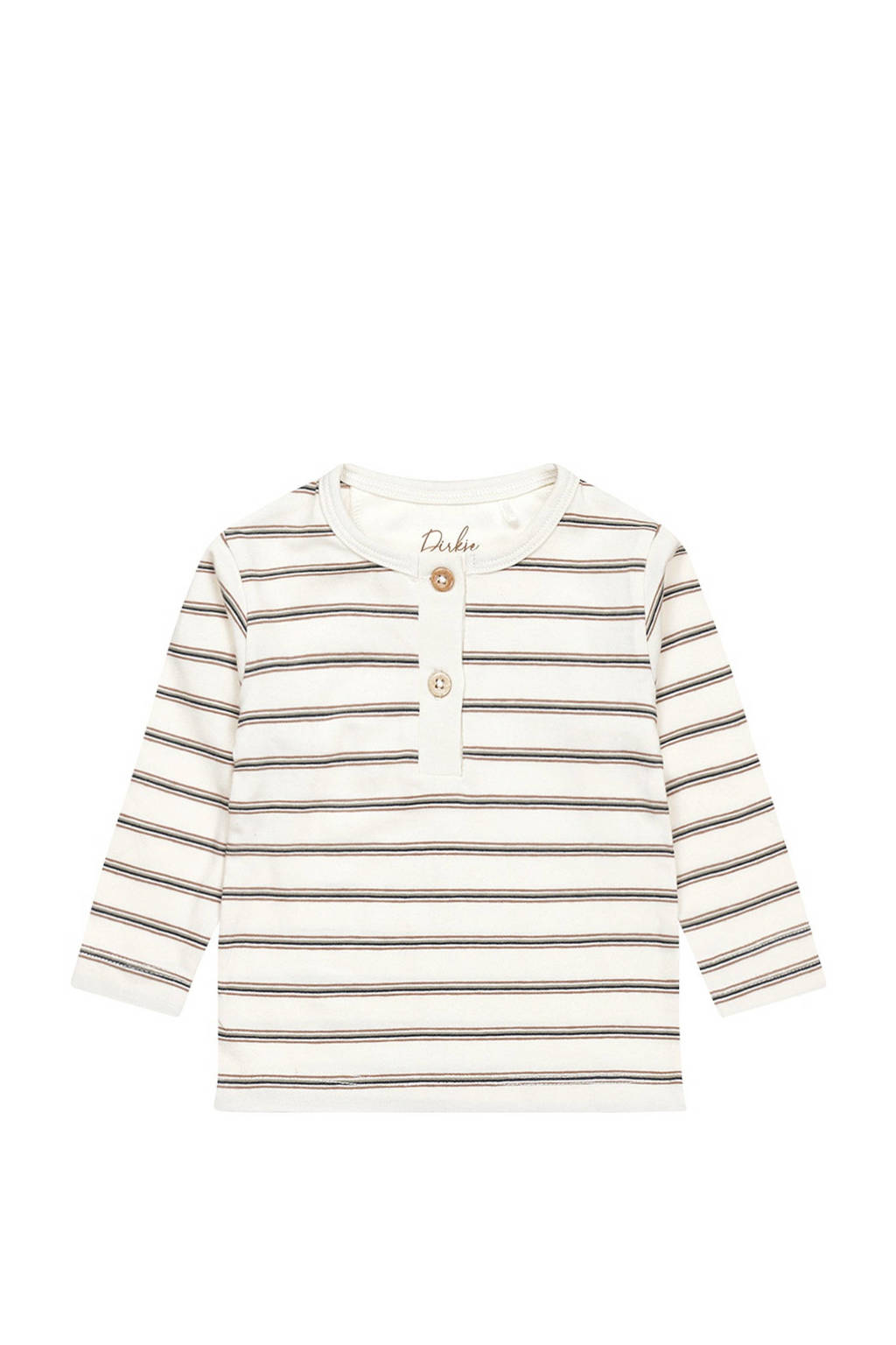 Dirkje baby gestreepte longsleeve wit/blauw