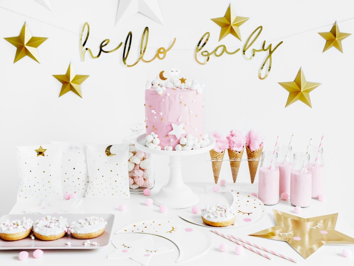 Geboorteslinger Hello Baby Goud 70cm