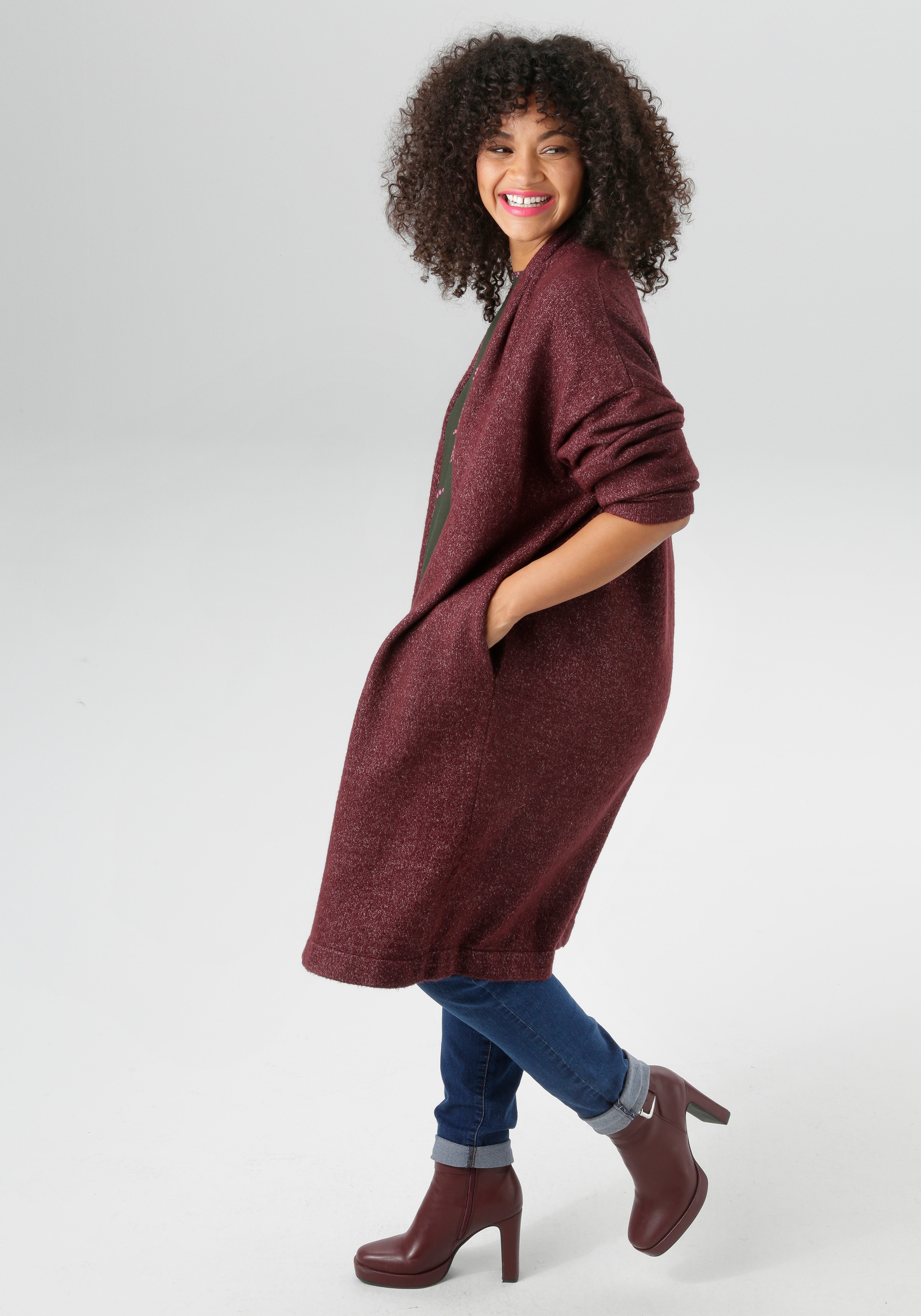 Aniston PLUS Strickjacke , in kuscheliger Qualität - NEUE KOLLEKTION