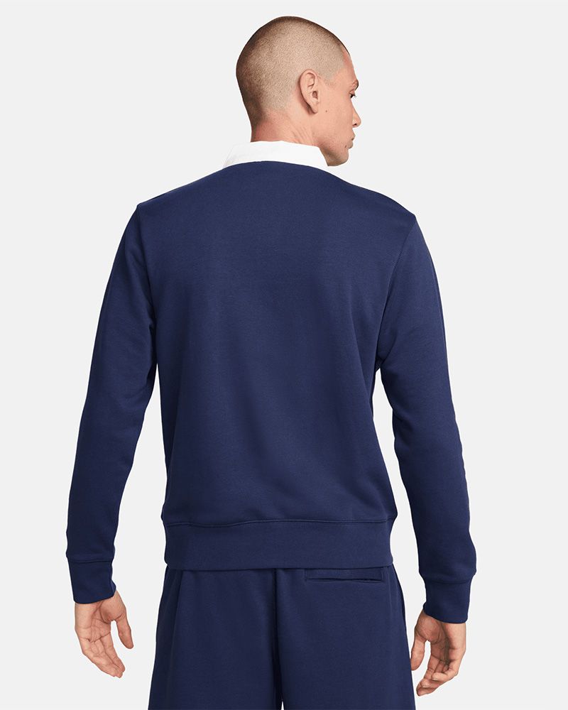 Polo manches longues Nike Club Bleu Marine pour homme