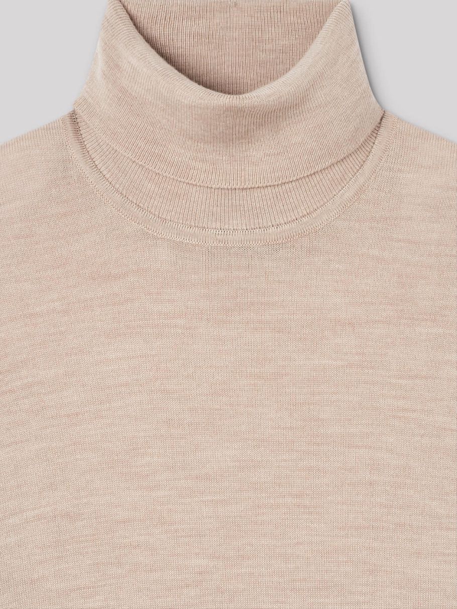 Pull col roulé en laine mérinos
