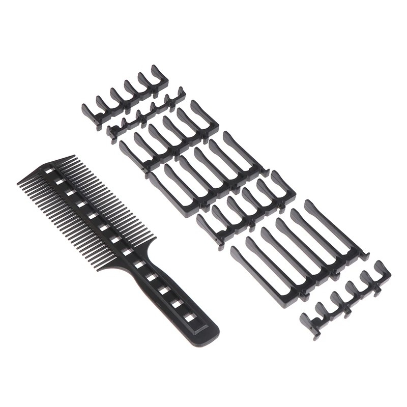 (8-tlg. Set) Haar Schneide Hilfe Frisur Styling Kamm mit Aufsätzen