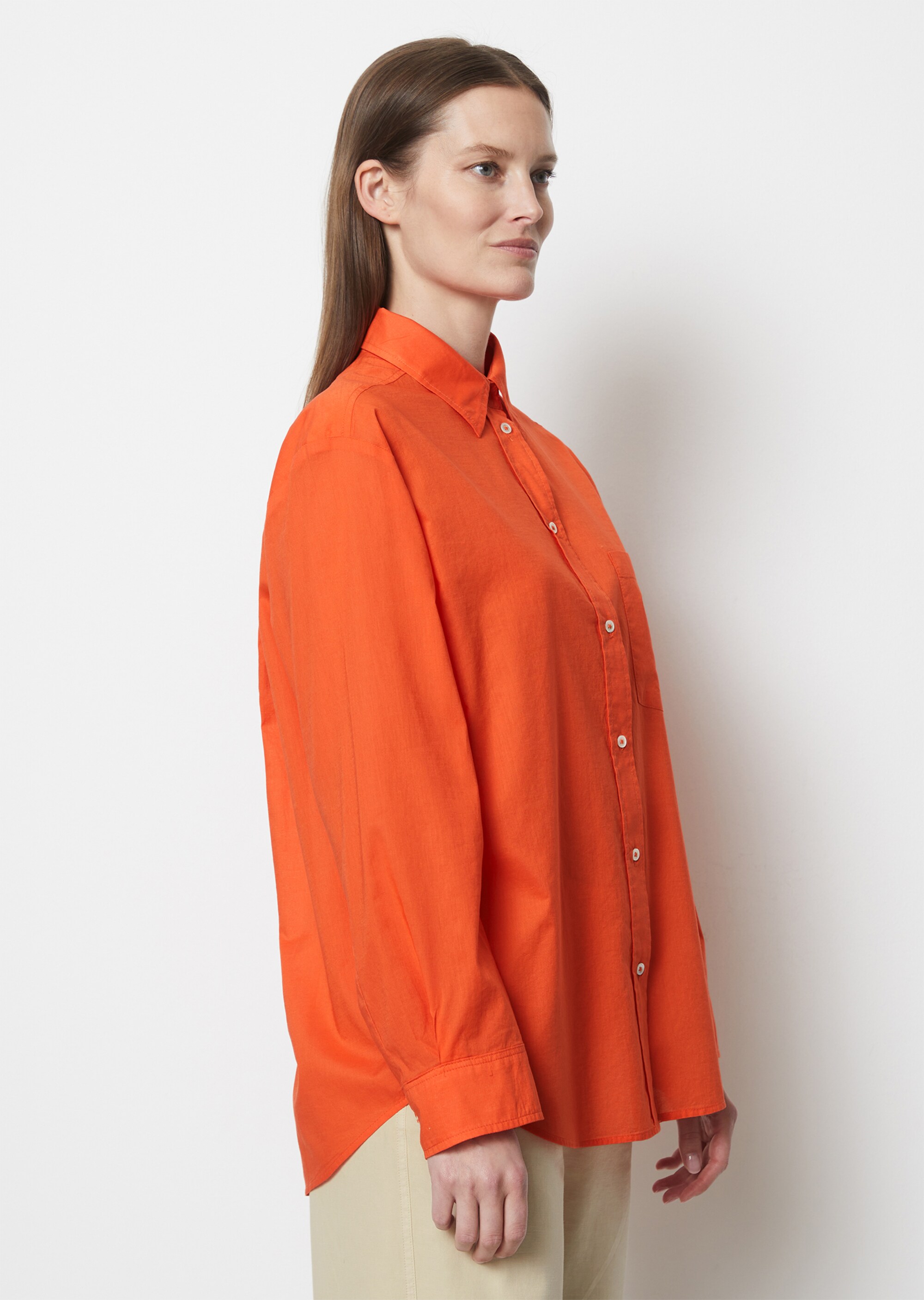 Langarm-Bluse regular aus Silky-Touch-Voile-Qualität
