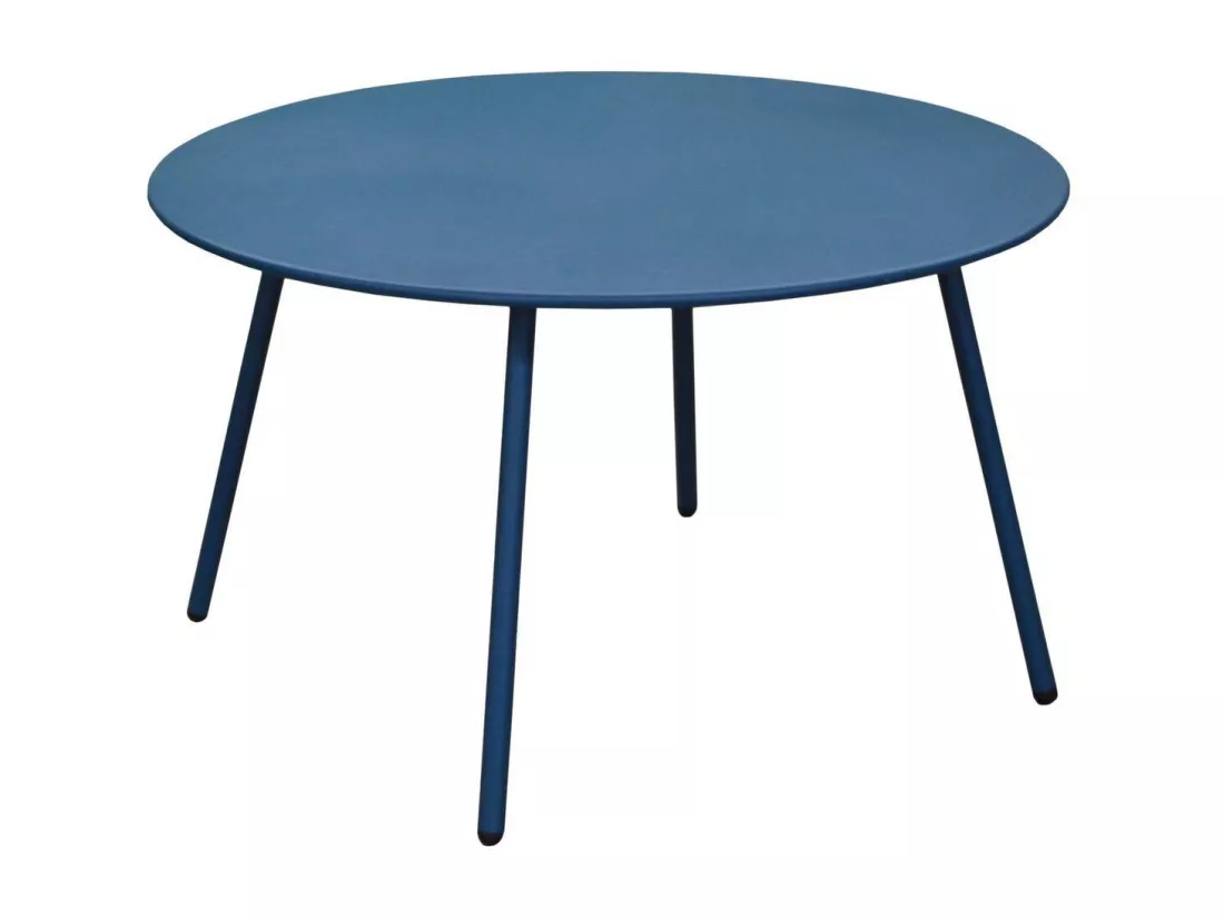 Table basse jardin ronde en acier Rio 70 cm