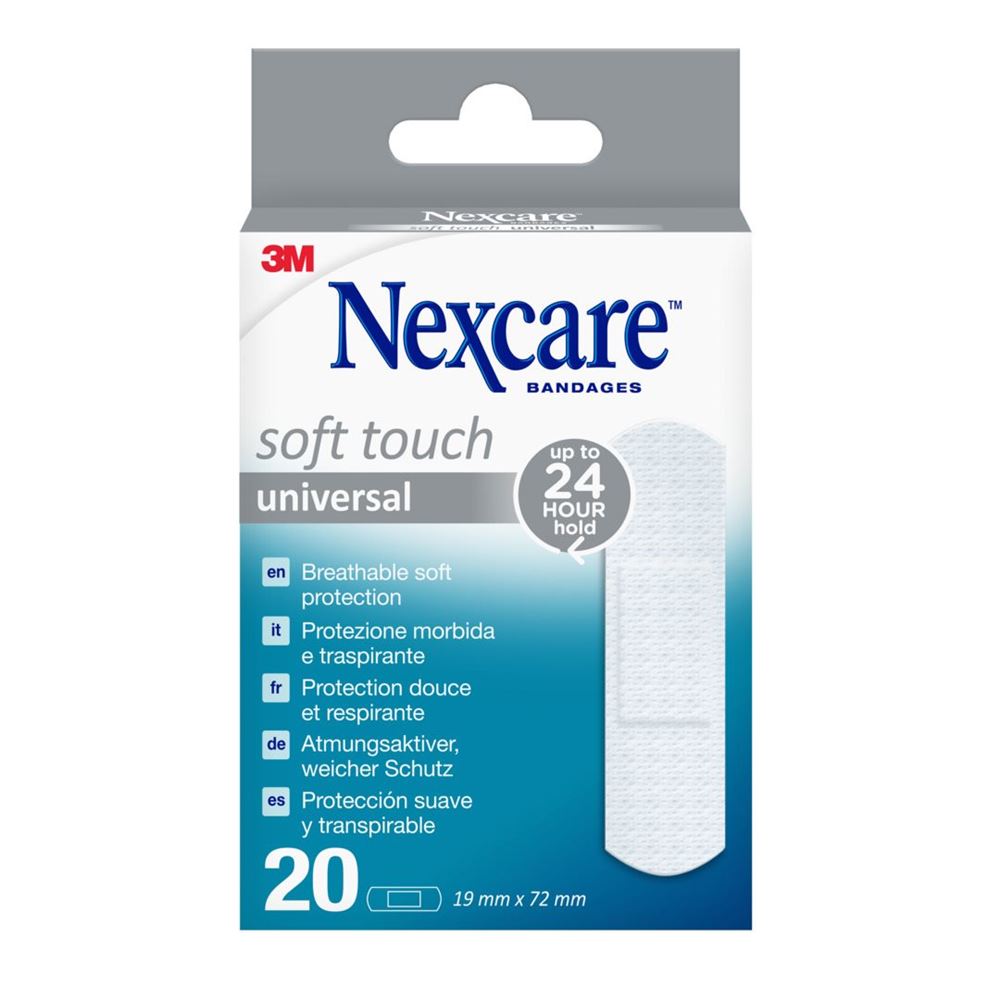 NEXCARE Soft Touch universal Pflaster 19x72mm 20 Stk