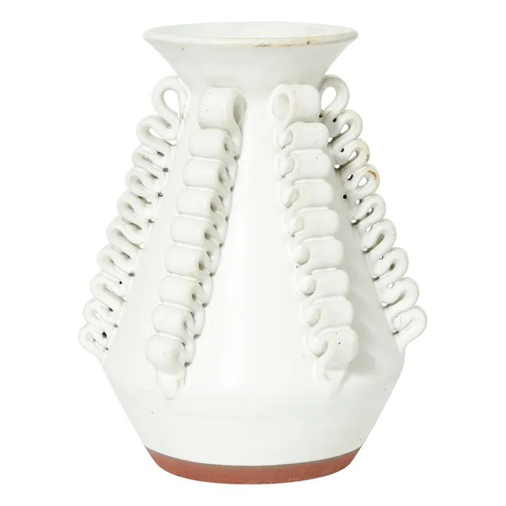 Perla Valtierra Vase Lola en argile | Blanc