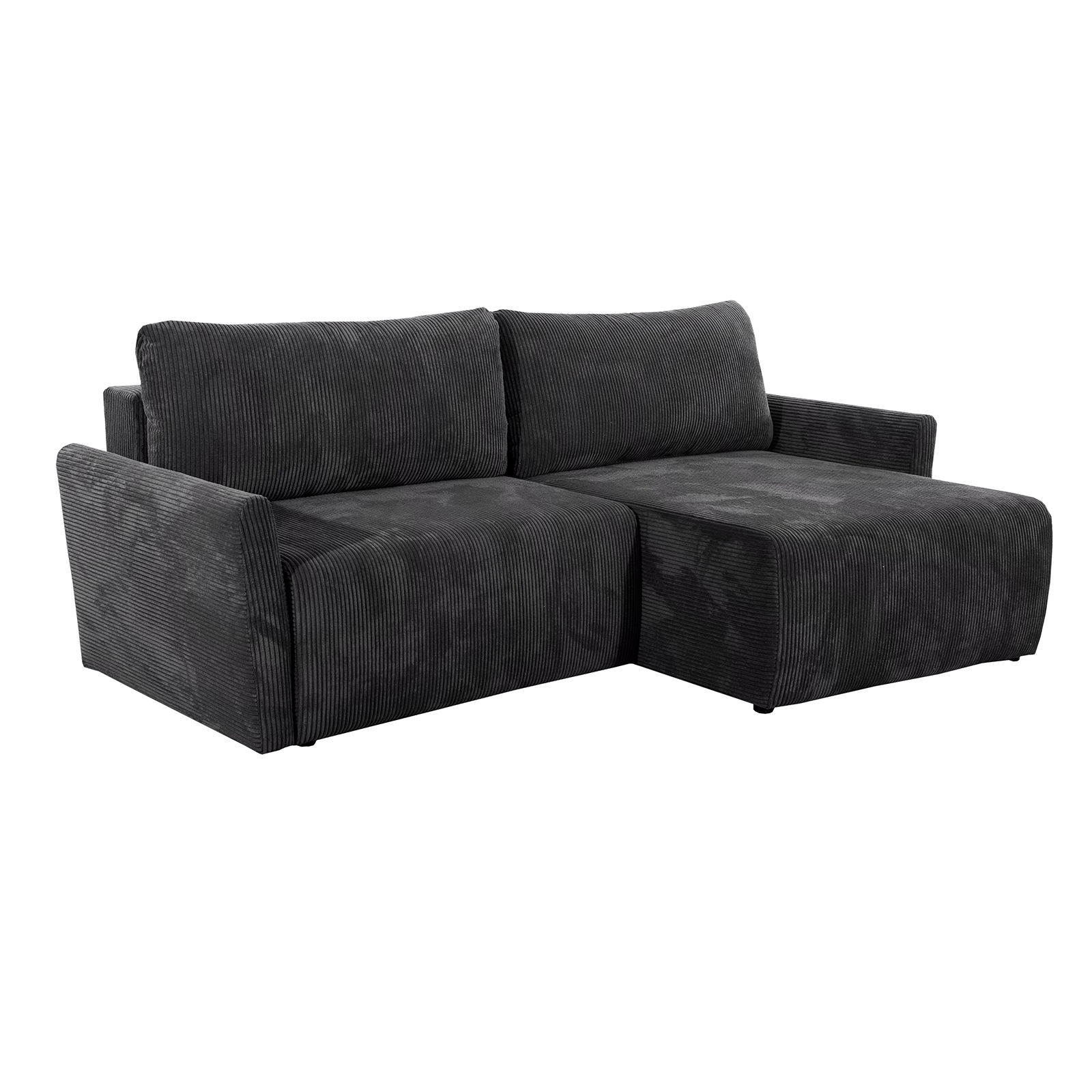 Ecksofa - anthrazit - Liegefunktion und Bettkasten