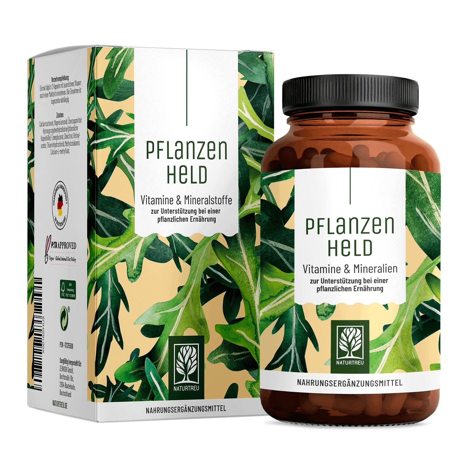 Veganer & Vegetarier Vitamine - Multivitamin Kapseln - Pflanzenheld - NATURTREU®
