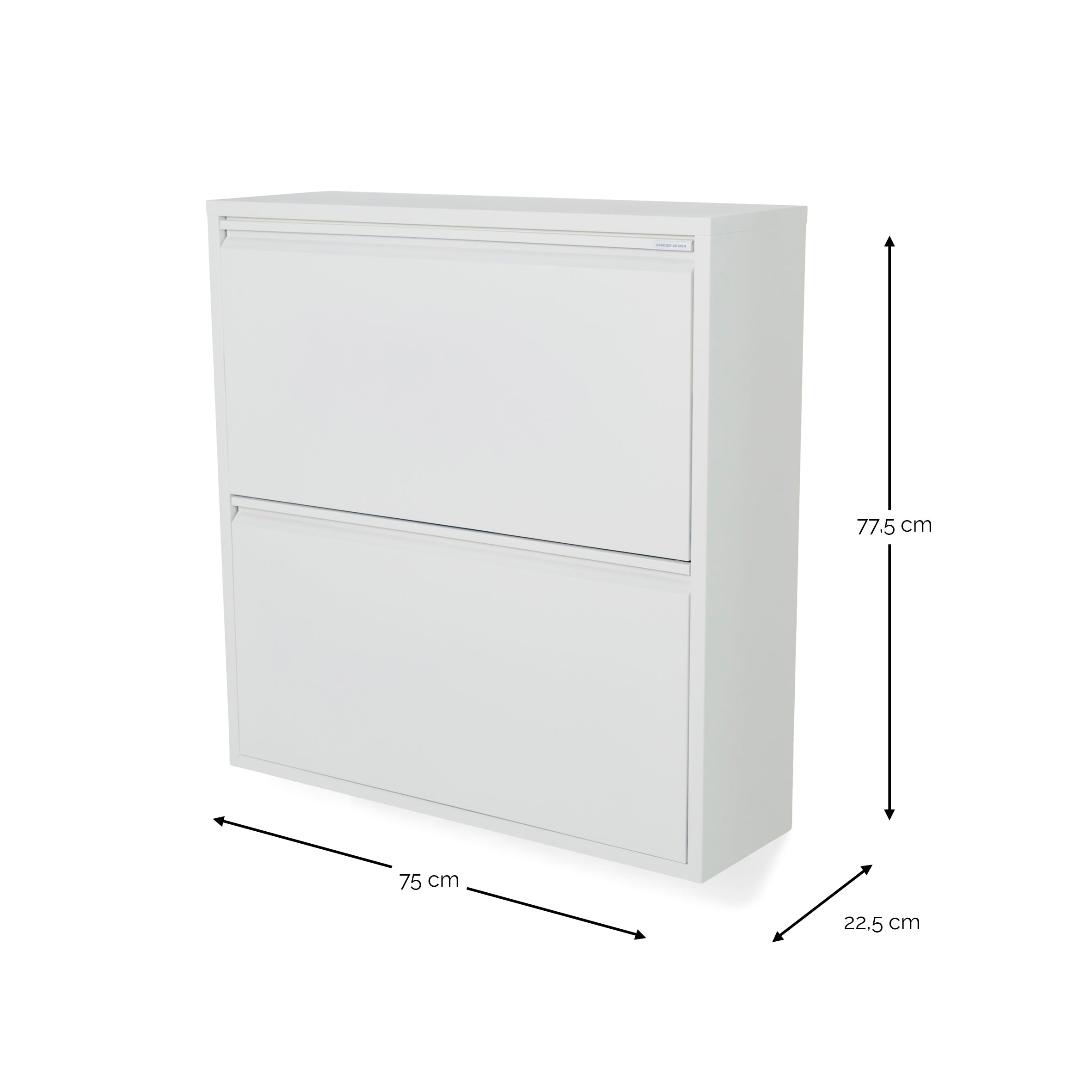 Spinder Design Billy 2 Schoenenkast - Wit