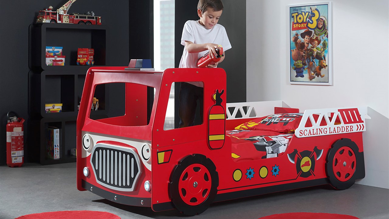 Bed Fire truck rood
