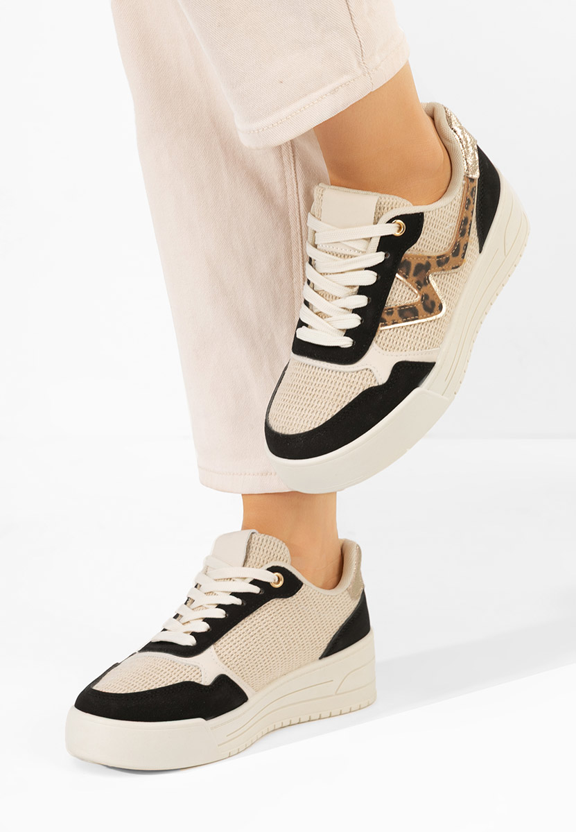 Baskets à plateforme beige Caelysa