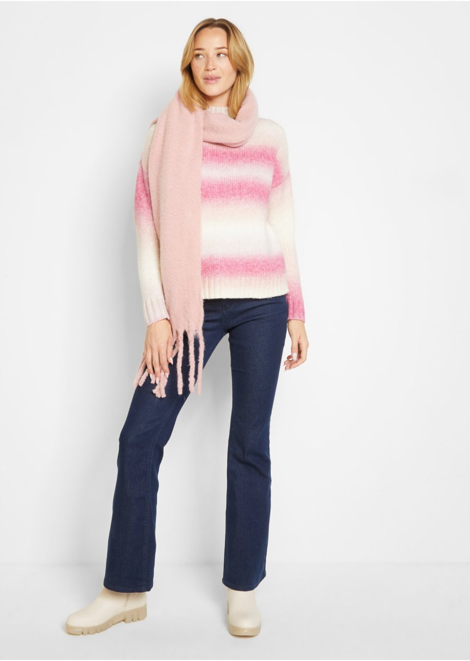 Pull à col montant avec dégradé de couleur