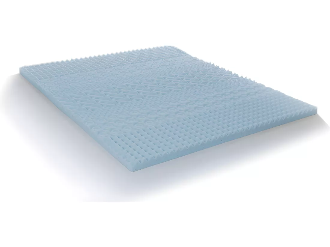 OLYMPE LITERIE | Surmatelas GEL REFRESH 140x190 cm | Mémoire de forme avec gel thermorégulateur