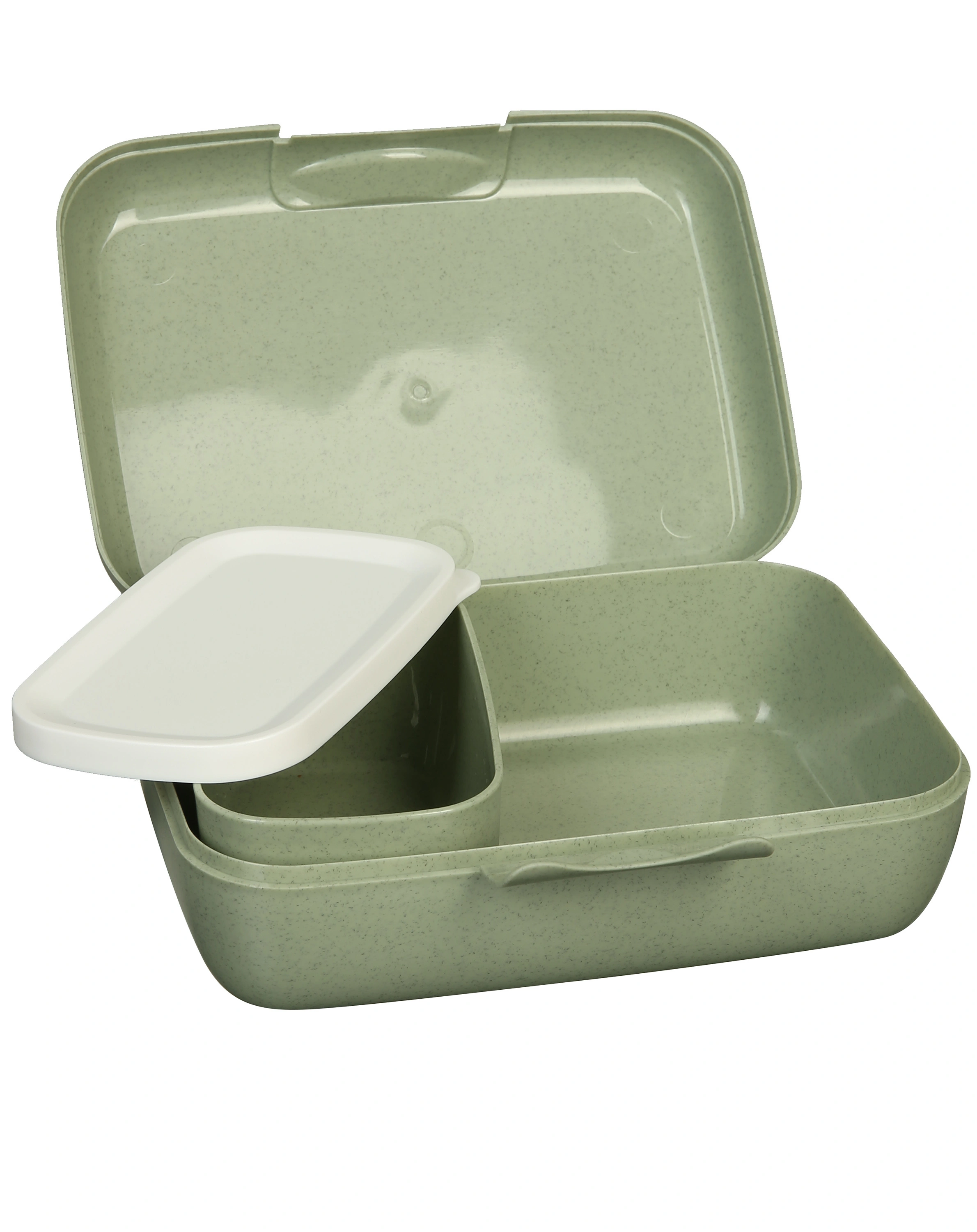 Brotdose HASENBROT-BOX 3-teilig in organic green/weiss