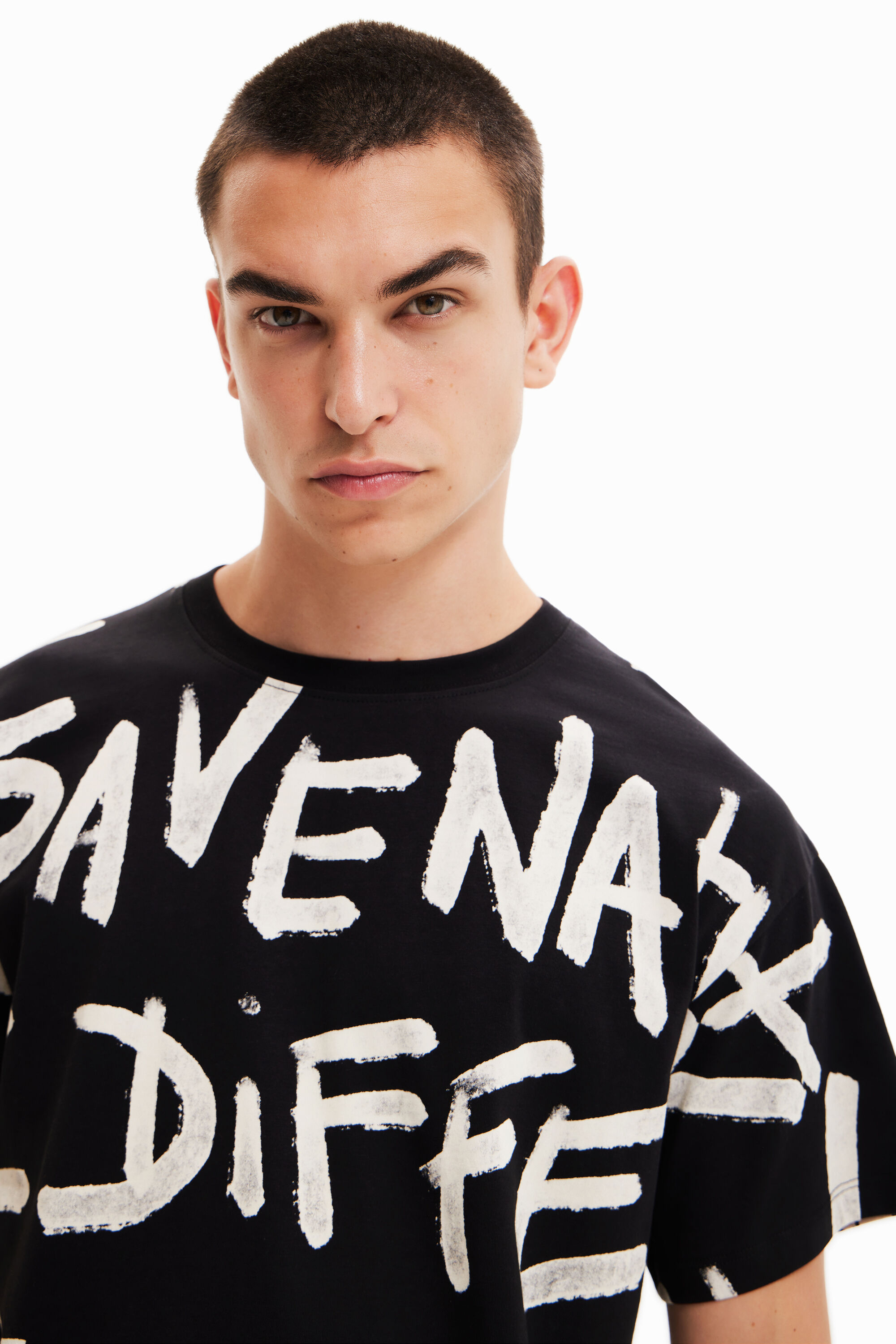 T-shirt oversize mots