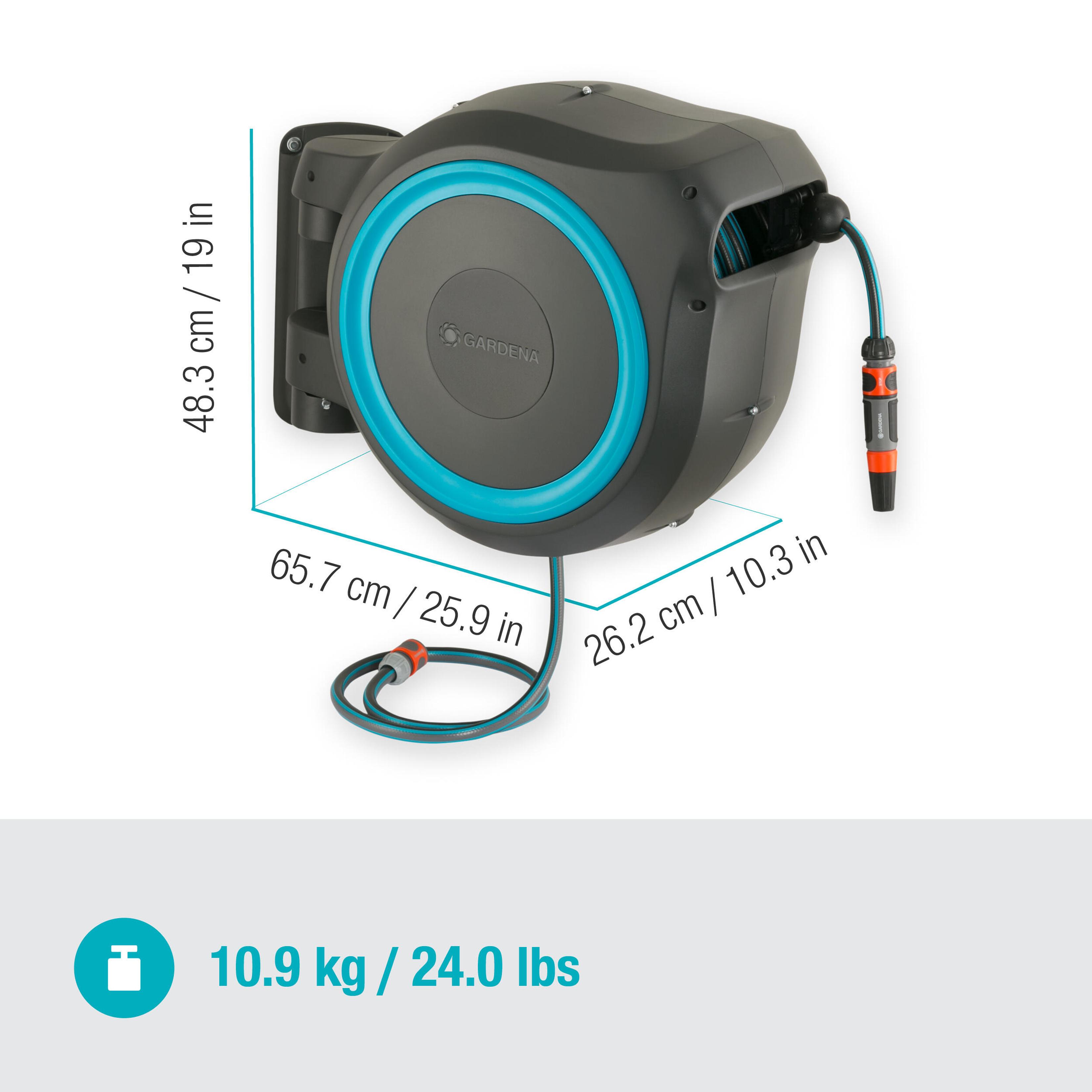 Gardena Wall-Mounted Hose Box RollUp M/L 25m